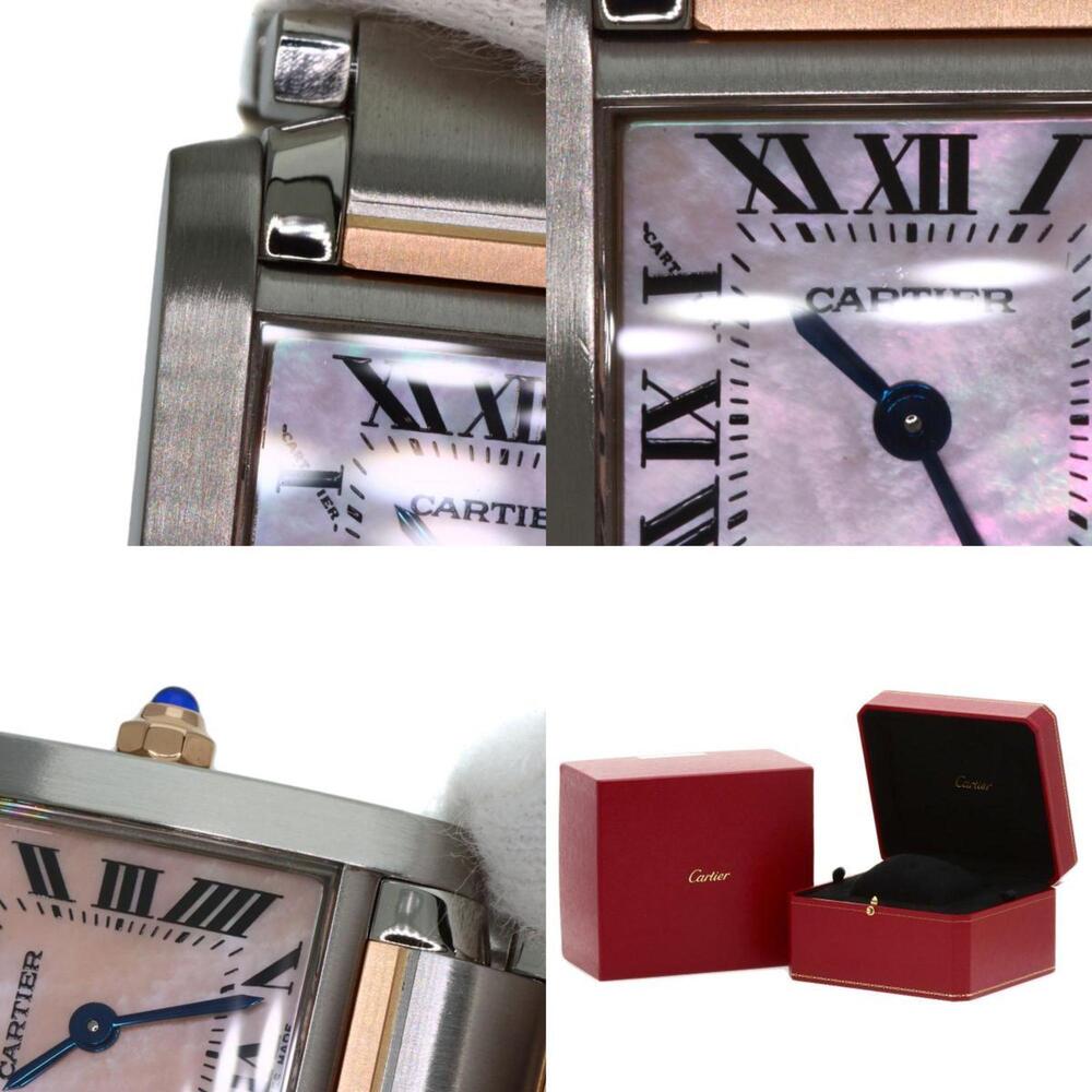 Cartier W51027Q4 Tank Francaise SM Watch Stainless Steel SSxK18PG Ladies CARTIER - Picture 10 of 11